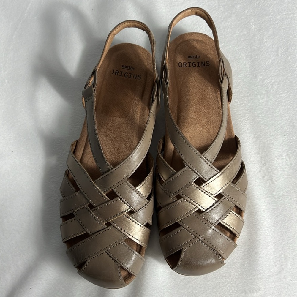 Earth Origins Tan Leather Sandals - Picture 7 of 9
